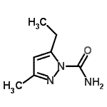 CAS 登录号：90008-47-2， 5-乙基-3-甲基-1H-吡唑-1-甲酰胺