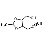 CAS 登录号：90199-55-6， [2-甲基-5-(2-丙炔-1-基)-1,3-二氧戊环-4-基]甲醇