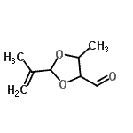 CAS 登录号：90278-54-9， 2-异丙烯基-5-甲基-1,3-二氧戊环-4-甲醛