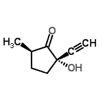 CAS 登录号：90314-46-8， (2S,5R)-2-乙炔基-2-羟基-5-甲基环戊酮