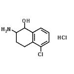 CAS 登录号:90401-39-1, 2-氨基-5-氯-1,2,3,4-四氢-1-萘醇盐酸盐(1:1)