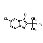 CAS 登录号：904813-68-9， 3-溴-6-氯-2-(2-甲基-2-丙基)咪唑并[1,2-a]吡啶