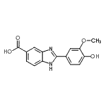 CAS 登录号：904818-64-0， 2-(4-羟基-3-甲氧基苯基)-1H-苯并咪唑-5-羧酸