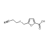 CAS 登录号：90564-11-7， 5-{[(2-氰基乙基)硫基]甲基}-2-糠酸