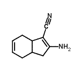 CAS 登录号：90888-60-1， 2-氨基-3a,4,7,7a-四氢-1H-茚-3-甲腈