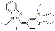 CAS 登录号：909-63-7， 3-乙基-2-[2-[(3-乙基-3H-苯并噻唑-2-亚基)甲基]丁-1-烯基]苯并噻唑鎓碘化物