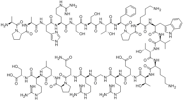 CAS#: 909409-86-5， L-Alanyl-L-Prolyl-L-Alanyl-L-Histidyl-L-Arginyl-L-Seryl-L-Seryl-L-Threonyl-L-Phenylalanyl-L-Prolyl-L-Lysyl-L-Tryptophyl-L-Valyl-L-Threonyl-L-Lysyl-L-Threonyl-L-alpha-Glutamyl-L-Arginylglycyl-L-Arginyl-L-Glutaminyl-L-Prolyl-L-Leucyl-L-Arginyl-L-Serine