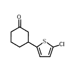 结构式 CAS# 909421-72-3, 3-(5-氯-2-噻吩基)环己酮