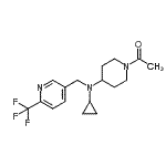 CAS 登录号：909666-25-7， 1-[4-(环丙基{[6-(三氟甲基)-3-吡啶基]甲基}氨基)-1-哌啶基]乙酮