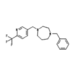 CAS 登录号：909666-37-1， 1-苄基-4-{[6-(三氟甲基)-3-吡啶基]甲基}-1,4-二氮杂环庚