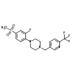 CAS 登录号：909666-61-1， 1-[2-氟-4-(甲基磺酰基)苯基]-4-{[6-(三氟甲基)-3-吡啶基]甲基}哌嗪