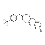 CAS 登录号：909668-86-6， 4-[(6-氯-3-吡啶基)甲基]-1-{[6-(三氟甲基)-3-吡啶基]甲基}-1,4-二氮杂环庚-5-酮