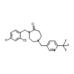 CAS#: 909668-92-4， 4-(2-Chloro-4-fluorobenzyl)-1-{[6-(trifluoromethyl)-3-pyridinyl]methyl}-1,4-diazepan-5-one