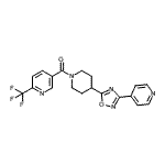 CAS#: 909675-55-4， {4-[3-(4-Pyridinyl)-1,2,4-oxadiazol-5-yl]-1-piperidinyl}[6-(trifluoromethyl)-3-pyridinyl]methanone