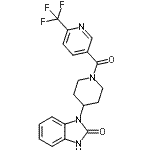 CAS 登录号：909682-74-2， 1-(1-{[6-(三氟甲基)-3-吡啶基]羰基}-4-哌啶基)-1,3-二氢-2H-苯并咪唑-2-酮