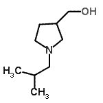 结构式 CAS# 910442-13-6, (1-异丁基-3-吡咯烷基)甲醇