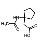 CAS 登录号：911113-64-9， (1-乙酰氨基环戊基)乙酸