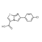 结构式 CAS# 912770-34-4, 6-(4-氯苯基)咪唑并[2,1-b][1,3]噻唑-3-羧酸