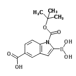 CAS#: 913388-58-6， 2-(Dihydroxyboryl)-1-{[(2-methyl-2-propanyl)oxy]carbonyl}-1H-indole-5-carboxylic acid
