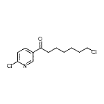 结构式 CAS# 914203-41-1, 7-氯-1-(6-氯-3-吡啶基)-1-庚酮