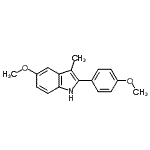 CAS 登录号：91444-18-7， 5-甲氧基-2-(4-甲氧基苯基)-3-甲基-1H-吲哚
