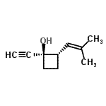 CAS#: 91531-47-4， (1R,2S)-1-Ethynyl-2-(2-methyl-1-propen-1-yl)cyclobutanol