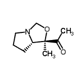 CAS#: 91550-07-1， 1-[(1R,7aS)-1-Methyltetrahydro-1H-pyrrolo[1,2-c][1,3]oxazol-1-yl]ethanone