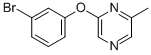 structure of CAS# 915707-60-7, 2-(3-Bromophenoxy)-6-Methyl-Pyrazine;2-(3-Bromophenoxy)-6-Methylpyrazine 97%;2-(3-Bromophenoxy)-6-Methylpyrazine