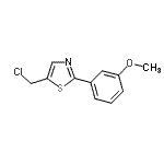 结构式 CAS# 915920-12-6, 5-(氯甲基)-2-(3-甲氧基苯基)-1,3-噻唑