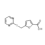 CAS 登录号：915920-50-2， 5-[(2-嘧啶基硫基)甲基]-2-糠酸