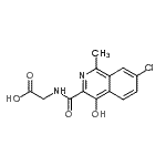 CAS#: 916171-78-3， N-[(7-Chloro-4-hydroxy-1-methyl-3-isoquinolinyl)carbonyl]glycine