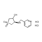 CAS 登录号：916901-07-0， (4R)-4-[(3-吡啶基甲基)氨基]四氢-3-噻吩醇1,1-二氧化物二盐酸盐