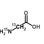 结构式 CAS# 91795-59-4, (2-<sup>13</sup>C,<sup>15</sup>N)甘氨酸