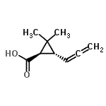 CAS 登录号：91796-95-1， (1R,3R)-2,2-二甲基-3-丙二烯基环丙烷羧酸