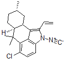 CAS 登录号：92219-95-9， [6aS,(-)]-8beta-氯-9alpha-乙烯基-2,6,6aalpha,7,8,9,10,10aalpha-八氢-10alpha-异氰基-6,6,9-三甲基萘并[1,2,3-cd]吲哚