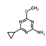 CAS 登录号：92238-49-8， 4-环丙基-6-甲氧基-1,3,5-三嗪-2-胺