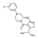 CAS 登录号：923872-41-7， [4-(3-氯苯基)-1-哌嗪基](5-异丙基-3-甲基-1,2-恶唑-4-基)甲酮