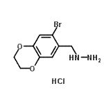 CAS 登录号：926229-75-6， [(7-溴-2,3-二氢-1,4-苯并二氧杂环己-6-基)甲基]肼盐酸盐(1:1)