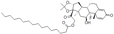 CAS 登录号：92626-27-2， 曲安西龙缩丙酮 21-棕榈酸酯