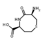 CAS 登录号：92893-06-6， (4S,7R)-7-氨基-6-氧代-1,5-噻吩基氮杂环辛烷e-4-羧酸