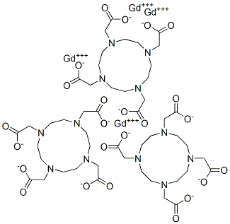 CAS 登录号:92923-44-9, 1,4,7,10-四氮杂环十二烷-N,N',N'',N'''-四乙酸钆