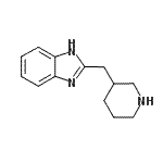 结构式 CAS# 933738-45-5, 2-(3-哌啶基甲基)-1H-苯并咪唑