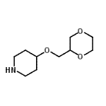 CAS 登录号：933758-49-7， 4-(1,4-二恶烷-2-基甲氧基)哌啶