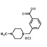 CAS#: 934020-51-6， 3-[(4-Methyl-1-piperazinyl)methyl]benzoic acid hydrochloride (1:1)
