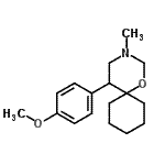 CAS 登录号：93413-70-8， 5-(4-甲氧基苯基)-3-甲基-1-氧杂-3-氮杂螺[5.5]十一烷