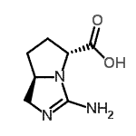 CAS 登录号：93590-13-7， (5R,7aR)-3-氨基-5,6,7,7a-四氢-1H-吡咯并[1,2-c]咪唑-5-羧酸