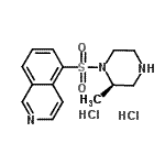 CAS 登录号：936233-10-2， 5-{[(2R)-2-甲基-1-哌嗪基]磺酰基}异喹啉二盐酸盐
