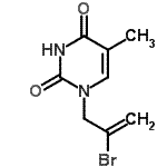 CAS 登录号：937166-24-0， 1-(2-溴-2-丙烯-1-基)-5-甲基-2,4(1H,3H)-嘧啶二酮