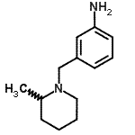 结构式 CAS# 937669-68-6, 3-[(2-甲基-1-哌啶基)甲基]苯胺