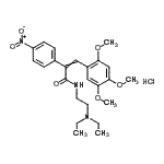 CAS 登录号：93777-62-9， N-[2-(二乙基氨基)乙基]-2-(4-硝基苯基)-3-(2,4,5-三甲氧基苯基)丙烯酰胺盐酸盐(1:1)